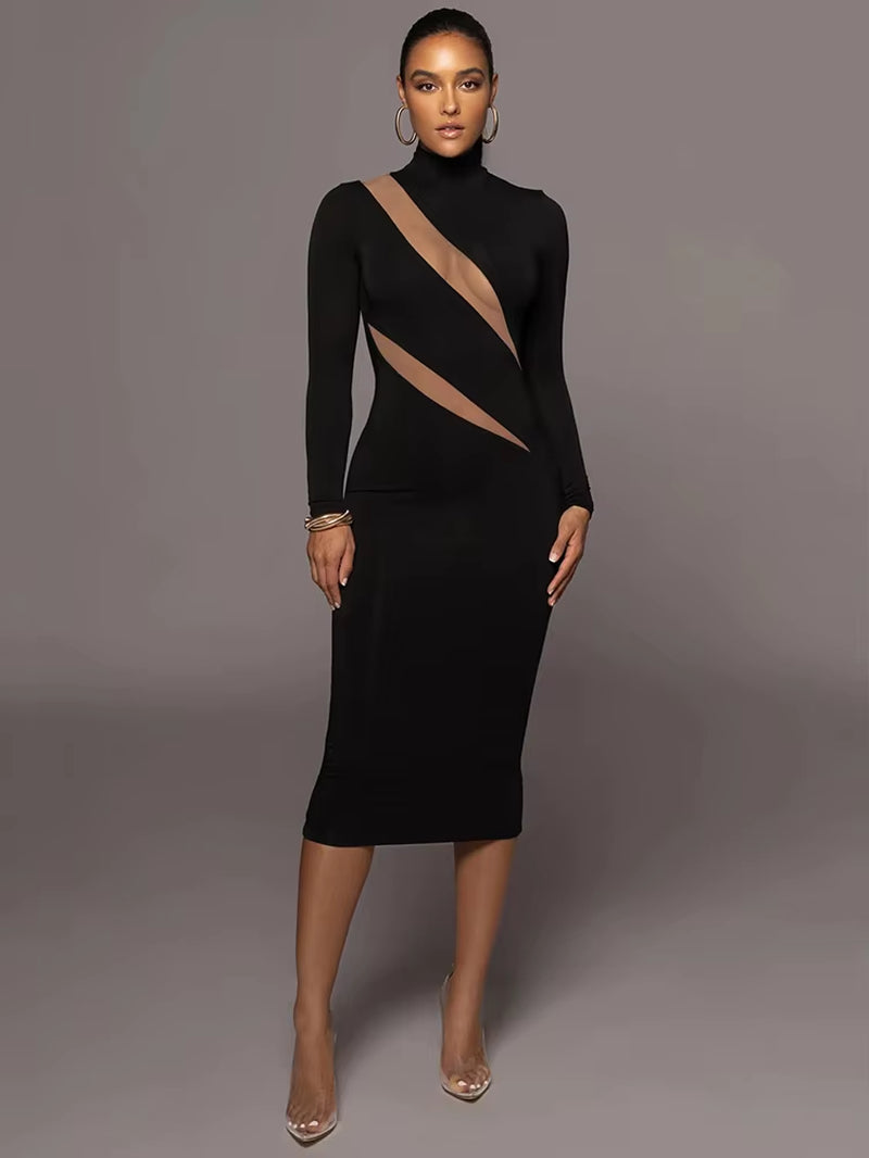 Long Sleeve Bodycon Maxi Dress