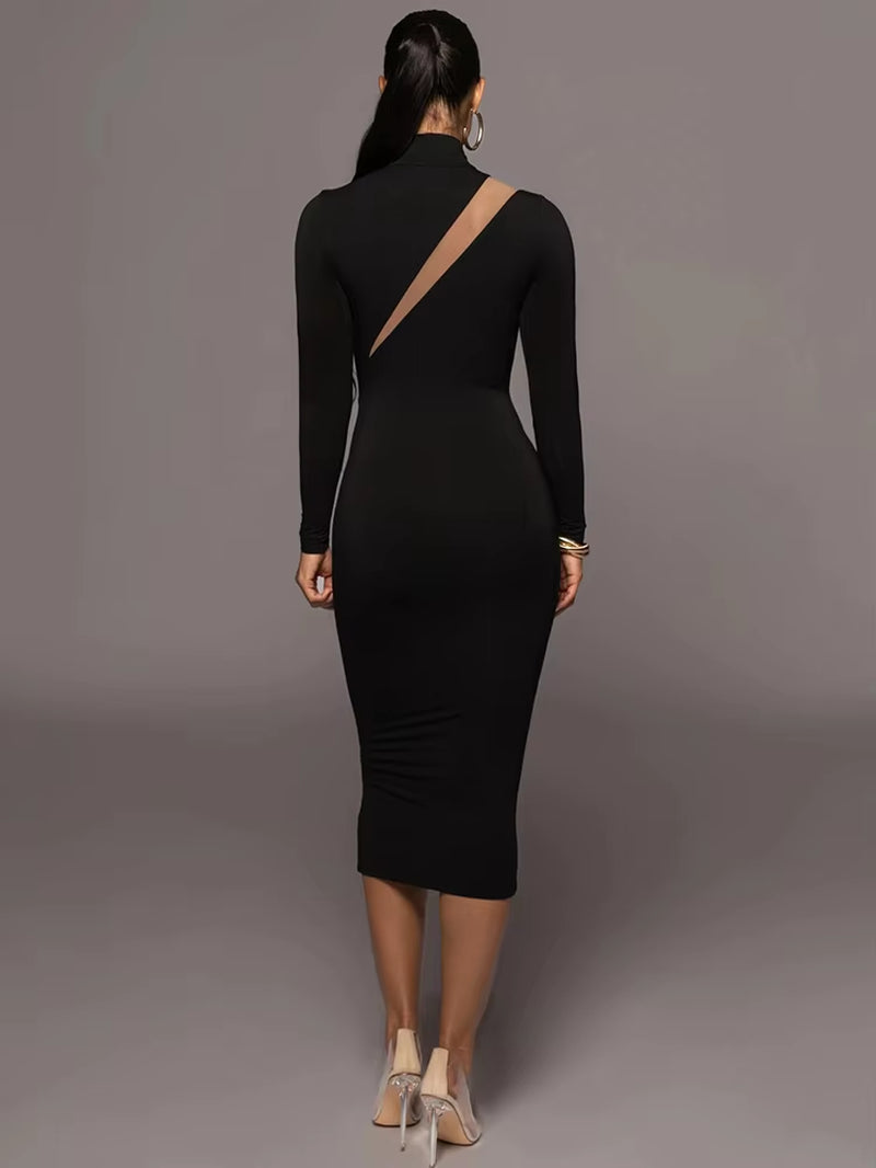 Long Sleeve Bodycon Maxi Dress
