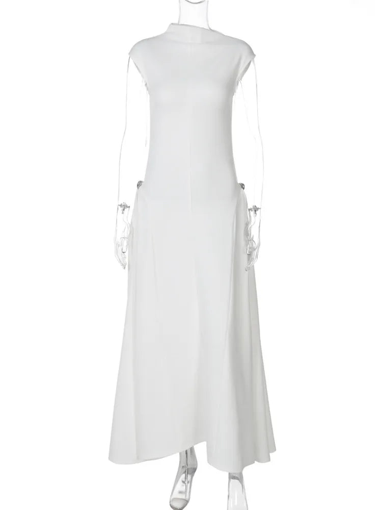 Turtleneck Sleeveless Maxi Dress