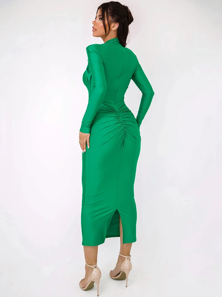 Hollow Out Slit Maxi Dress