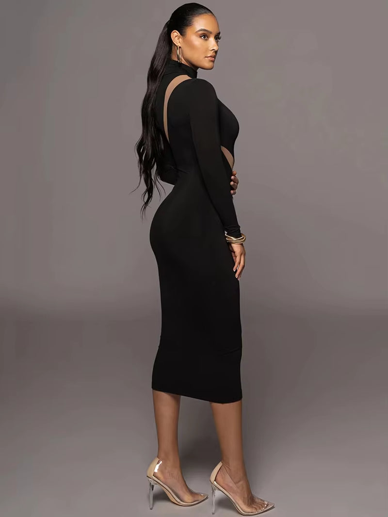 Long Sleeve Bodycon Maxi Dress