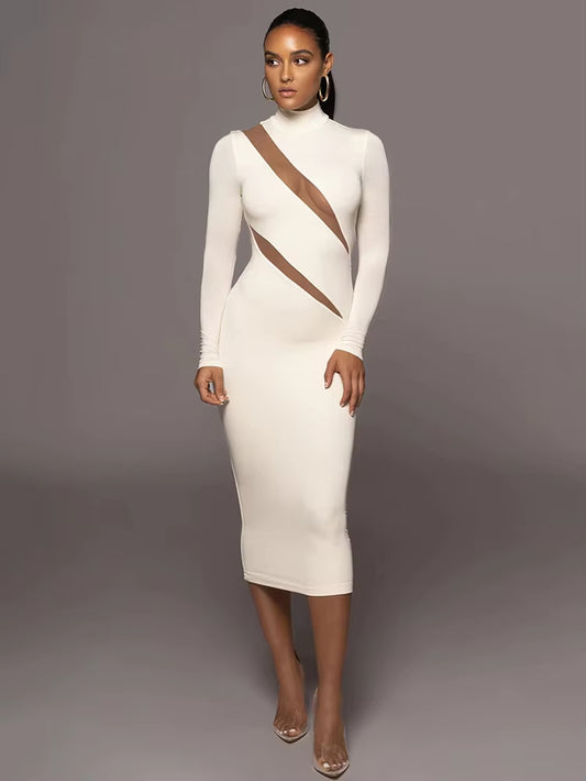 Long Sleeve Bodycon Maxi Dress