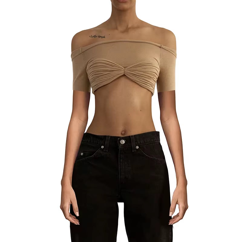 Knit See Through Mesh Crop Top