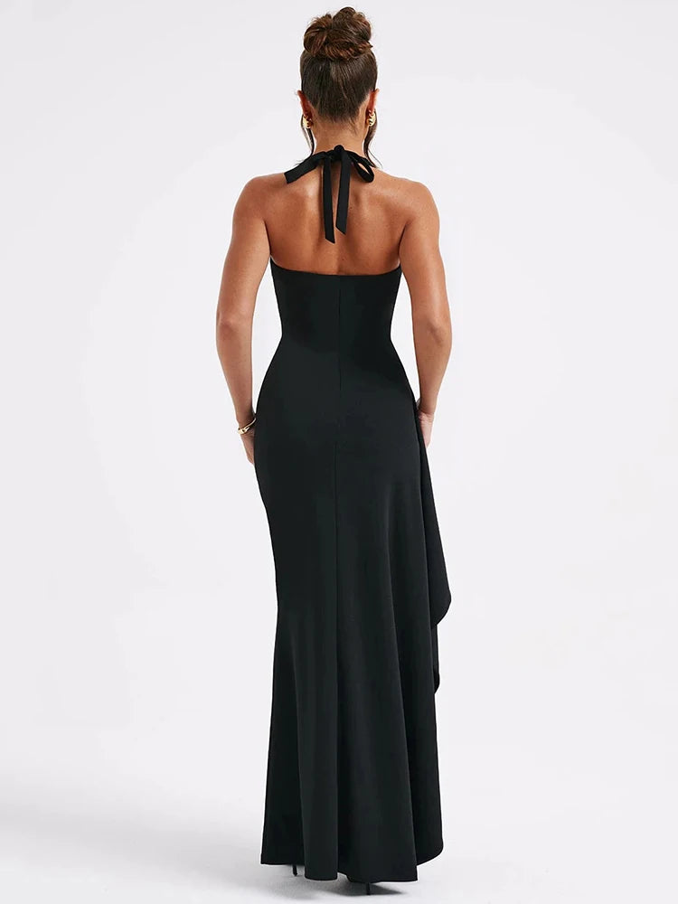 Deep V Neck Halter Bodycon 