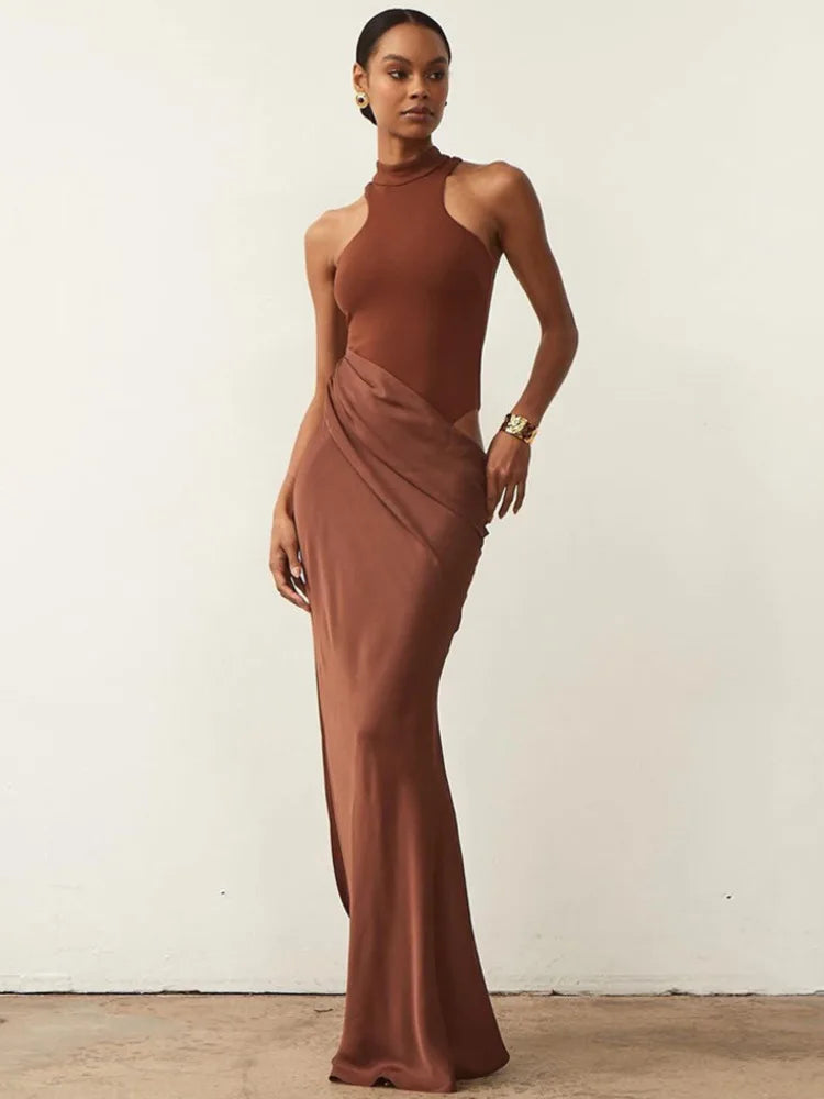 Backless Solid Bodycon Dress