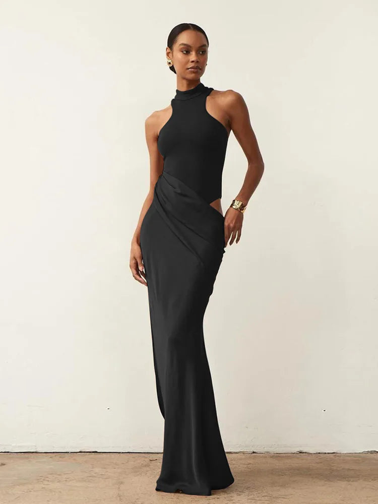 Backless Solid Bodycon Dress